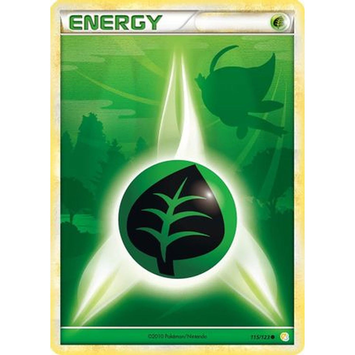 Grass Energy 115 [HeartGold SoulSilver]  - Reverse Holofoil (Near Mint)