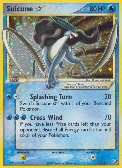 Suicune Star (115/115) [Unseen Forces] (Lightly Played Holofoil)