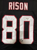 Andre Rison Signed Atlanta Black Football Jersey (Beckett)