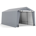 10 x 16/10 x 20 Feet Outdoor Heavy-Duty Carport with 2 Doors-10 x 16 ft (10 X 16 Ft)