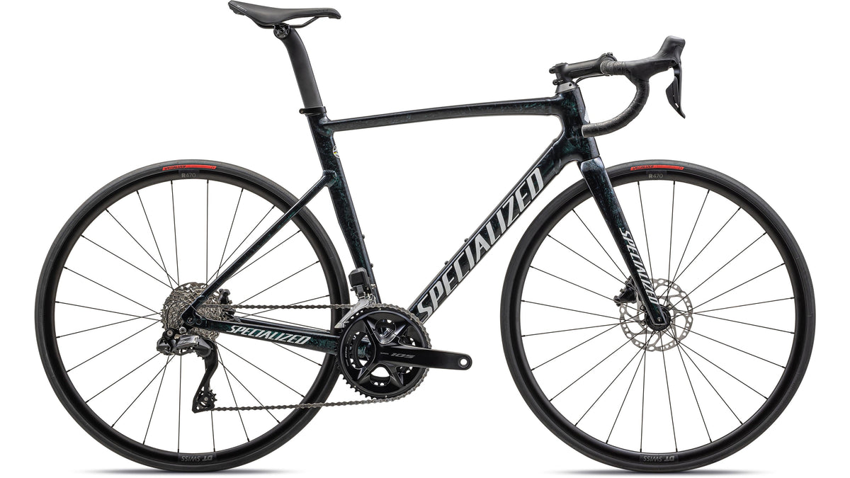 2023 Specialized Allez Sprint LTD - Shimano 105 Di2 (Gloss Spectraflair Granite Over Black / Metallic White Silver / 52)