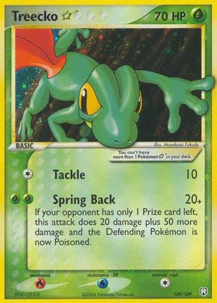 Treecko ★ 109/109 - Team Rocket Returns Holofoil (Moderately Played)