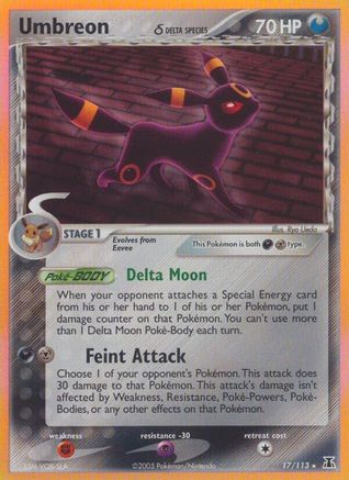 Umbreon δ 17/113 - Delta Species Reverse Holofoil (Near Mint)