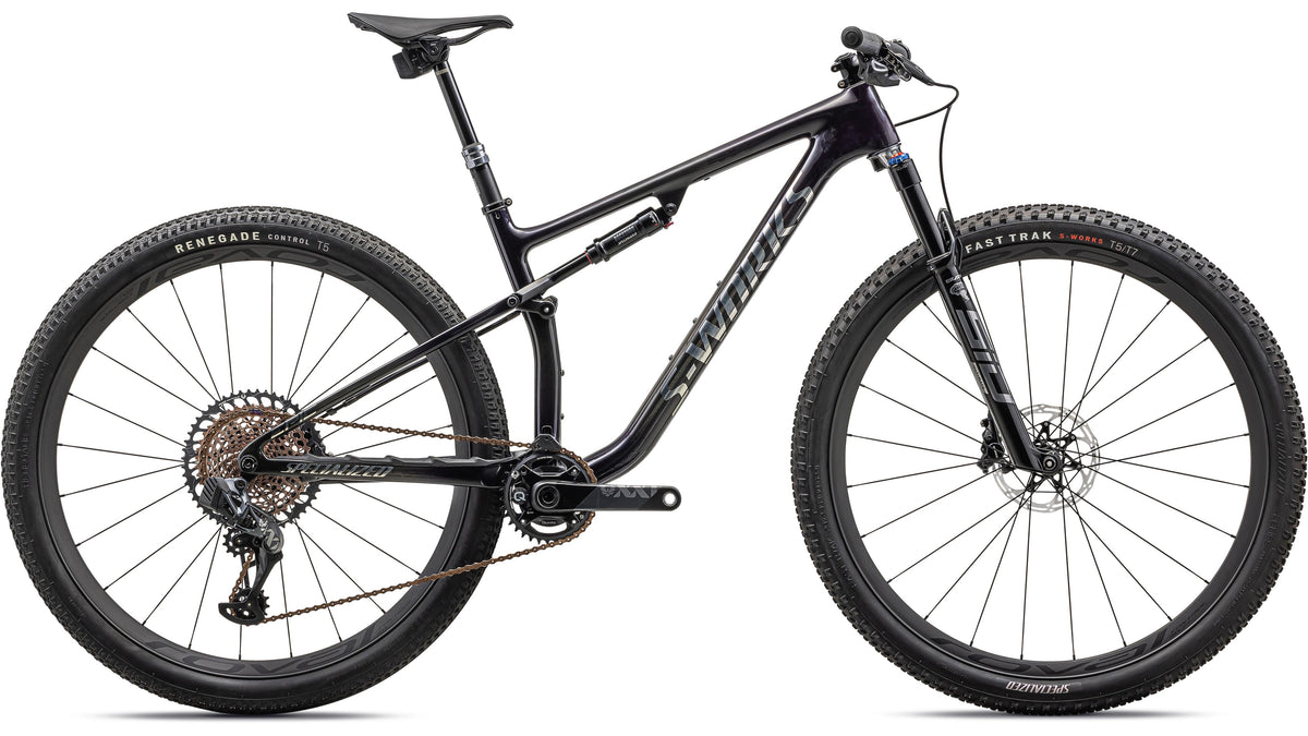 2023 Specialized S-Works Epic  - SRAM XX1 AXS, RockShox Ultimate BRAIN (Gloss Red Tint / Black Tint / Flake Silver / Granite / L)