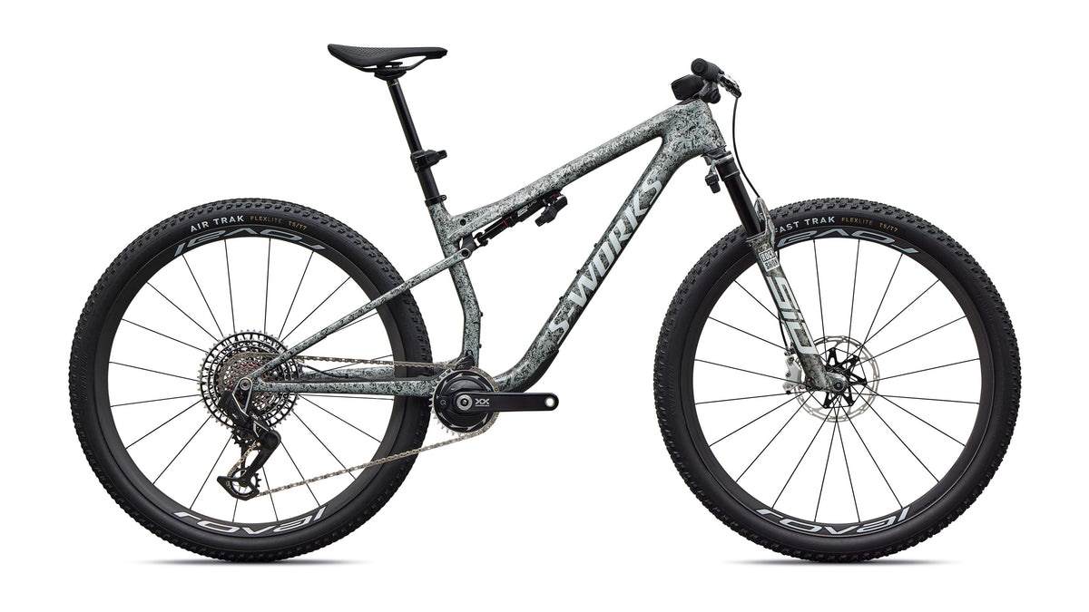 2027 Specialized S-Works Epic 9 (Gloss Red Tint Over Red Reflex Pearl Edge Fade / Metallic White Silver / S)