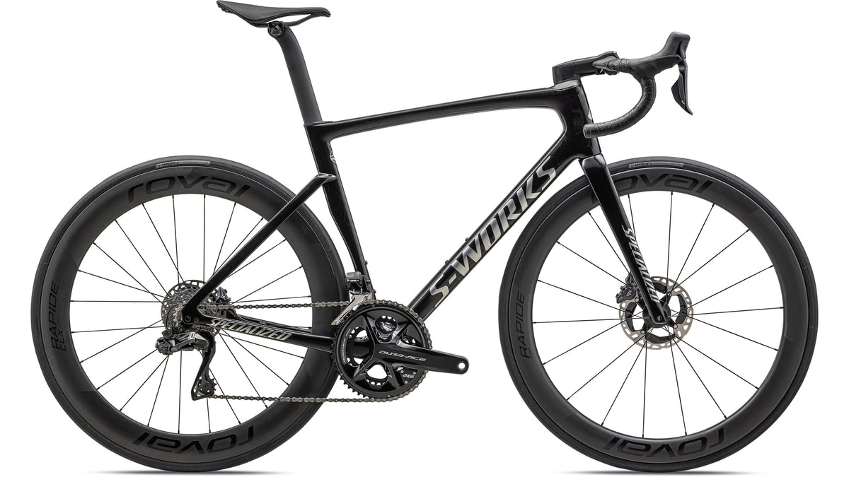 2023 Specialized S-Works Tarmac SL7 - Shimano Dura-Ace Di2 (Gloss Black Pearl Granite Over Carbon / Chrome / 56)