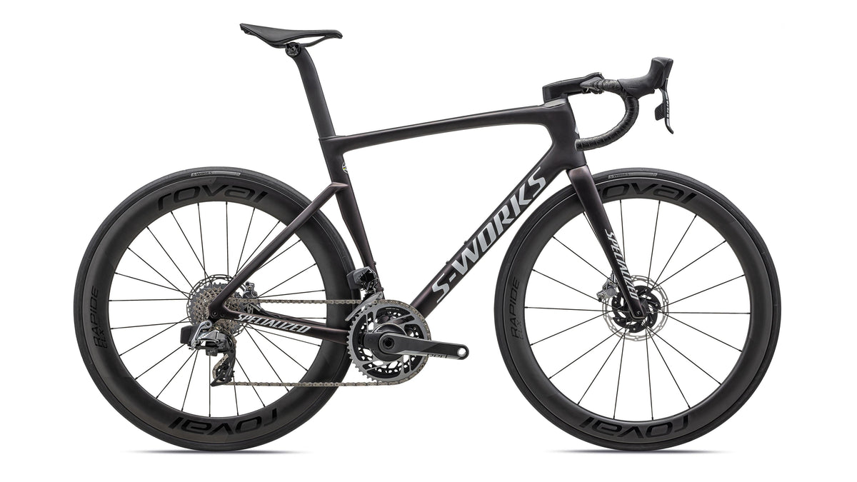 2023 Specialized S-Works Tarmac SL7 - SRAM RED eTAP AXS (Satin Red Onyx Granite Over Black / Metallic White Silver / 49)