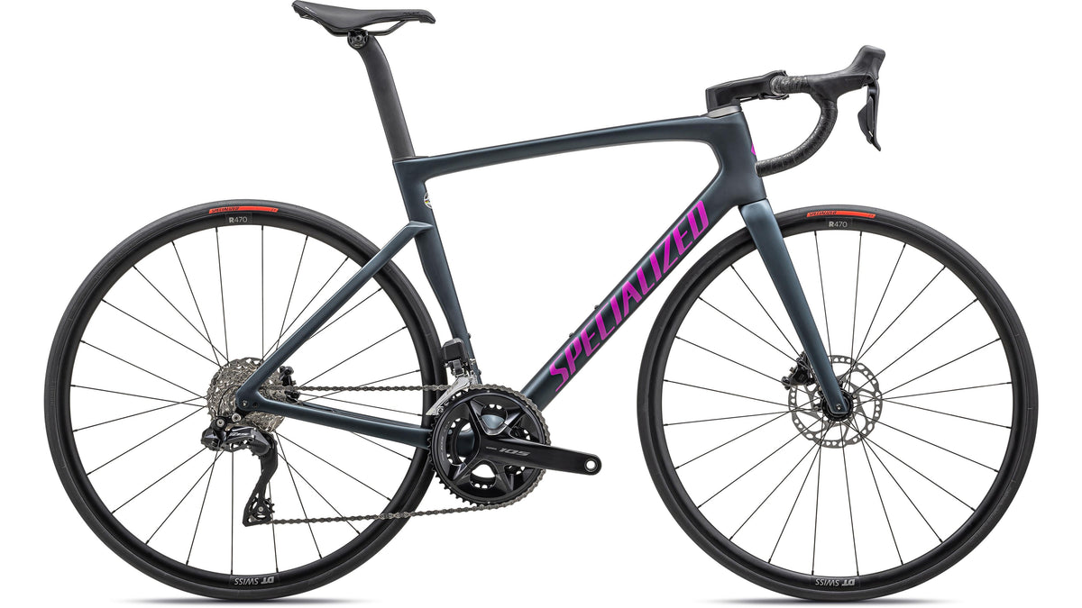 2023 Specialized Tarmac SL7 Comp - Shimano 105 Di2 (Satin Metallic Deep Lake / Purple Orchid / 49)