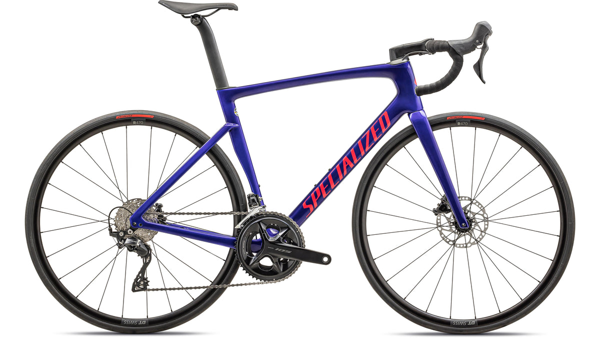 2024 Specialized Tarmac SL7 Sport - Shimano 105 (Gloss Metallic Sapphire / Vivid Pink / 58)