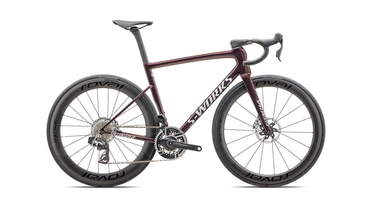 2025 Specialized S-Works Tarmac SL8 – SRAM RED AXS (Gloss Solidity / Red To Black Pearl / Metallic White Silver / 54)