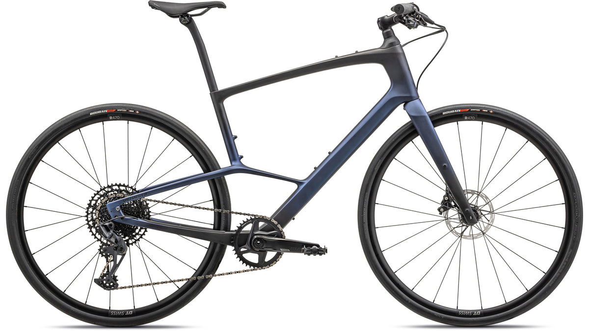 2023 Specialized Sirrus 6.0 (Satin Carbon / 50% Blue Ghost Pearl Fade / Black / XL)