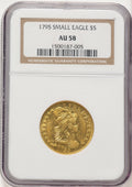 1795 $5 Small Eagle Early Half Eagle NGC AU58