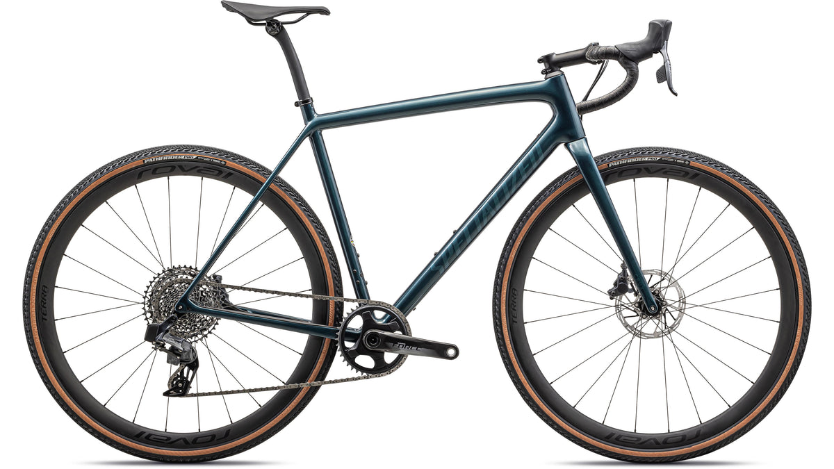 2023 Specialized Crux Pro - SRAM Force XPLR eTAP AXS (Gloss Metallic Deep Lake / Green Pearl / 54)