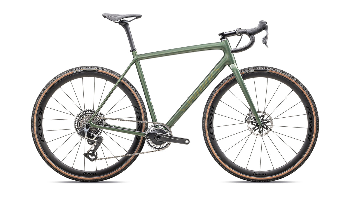 2025 Specialized S-Works Crux - SRAM RED XPLR (Gloss Cypress Metallic / Viavi Gold To Silver Pearl / 58)