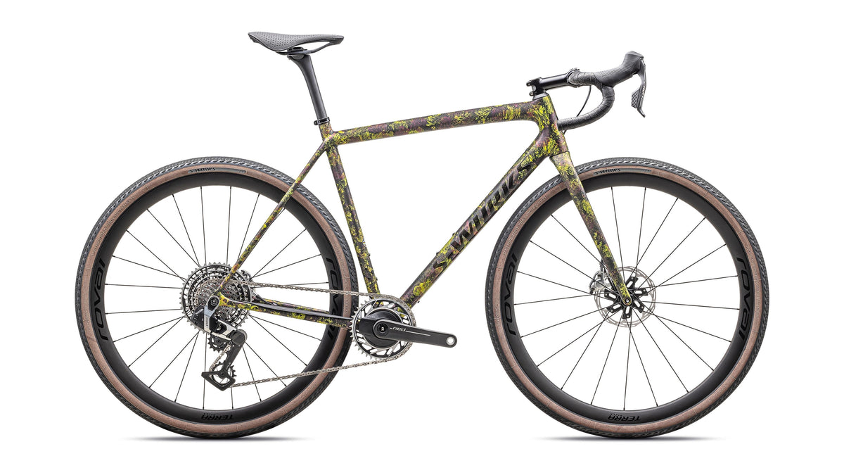 2025 Specialized S-Works Crux LTD - SRAM RED XPLR (Satin Carbon / Rebel Pink Tint + Ion Blurred Impasto / Gloss Black Tint / 49)