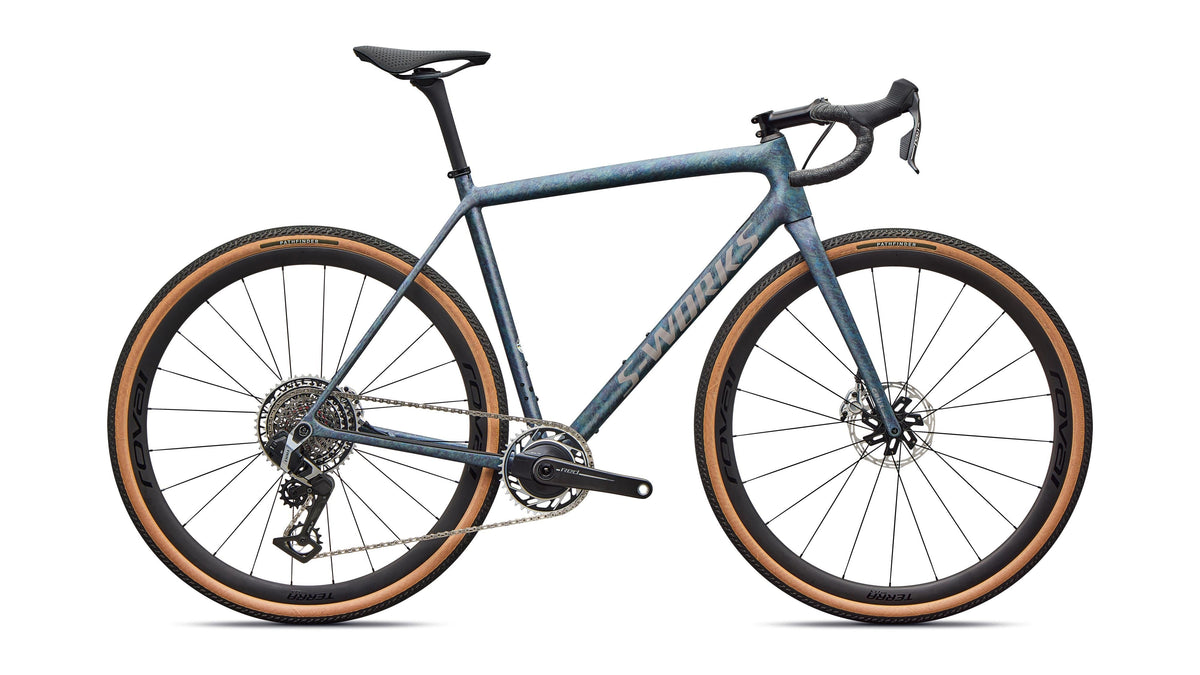 2026 Specialized S-Works Crux - SRAM RED XPLR (Satin Gray Blue Fjord Metallic Desert Metallic / 52)