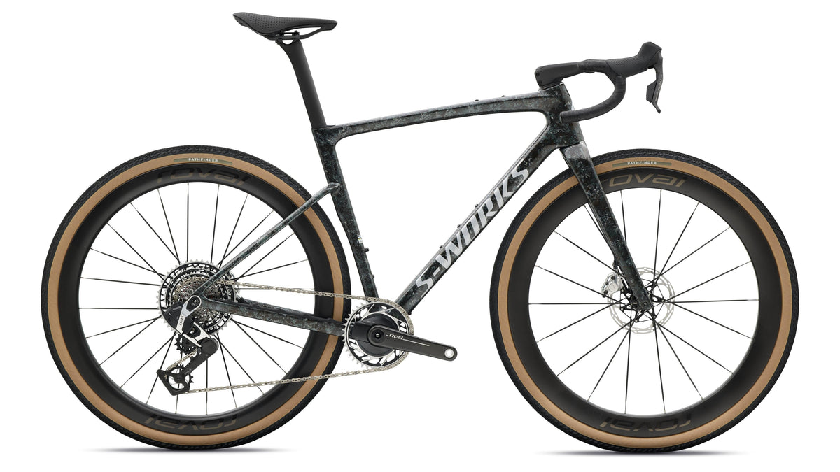 2027 Specialized S-Works Crux 5 - SRAM RED XPLR (Fjord Gold Sandstone Blurred Impasto / Gloss Flake Silver / 52)