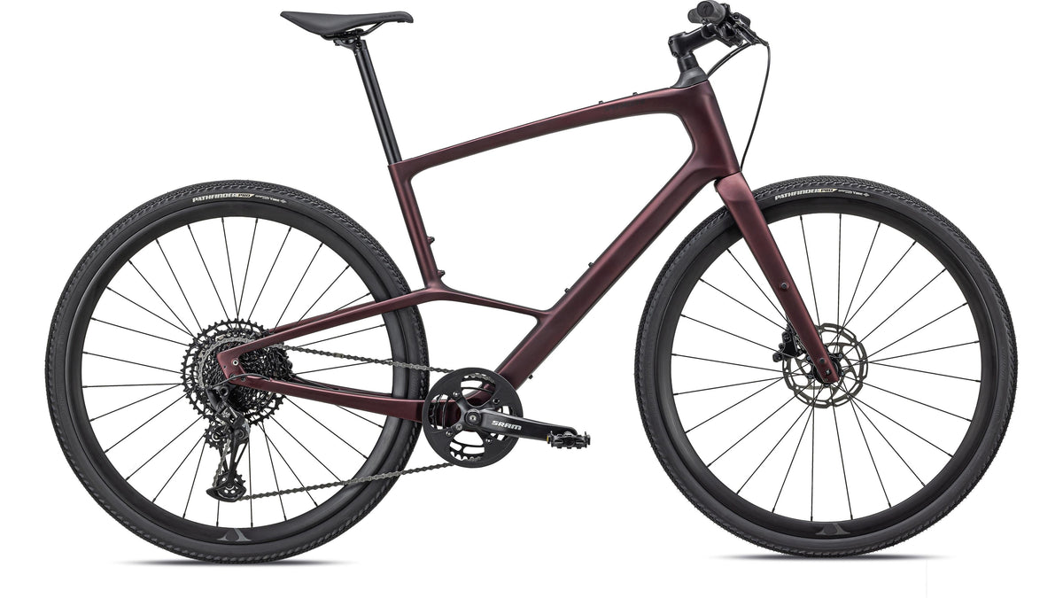 2022 Specialized Sirrus X 5.0 (Satin Red Tint / Carbon / Black / Black Reflective / XS)
