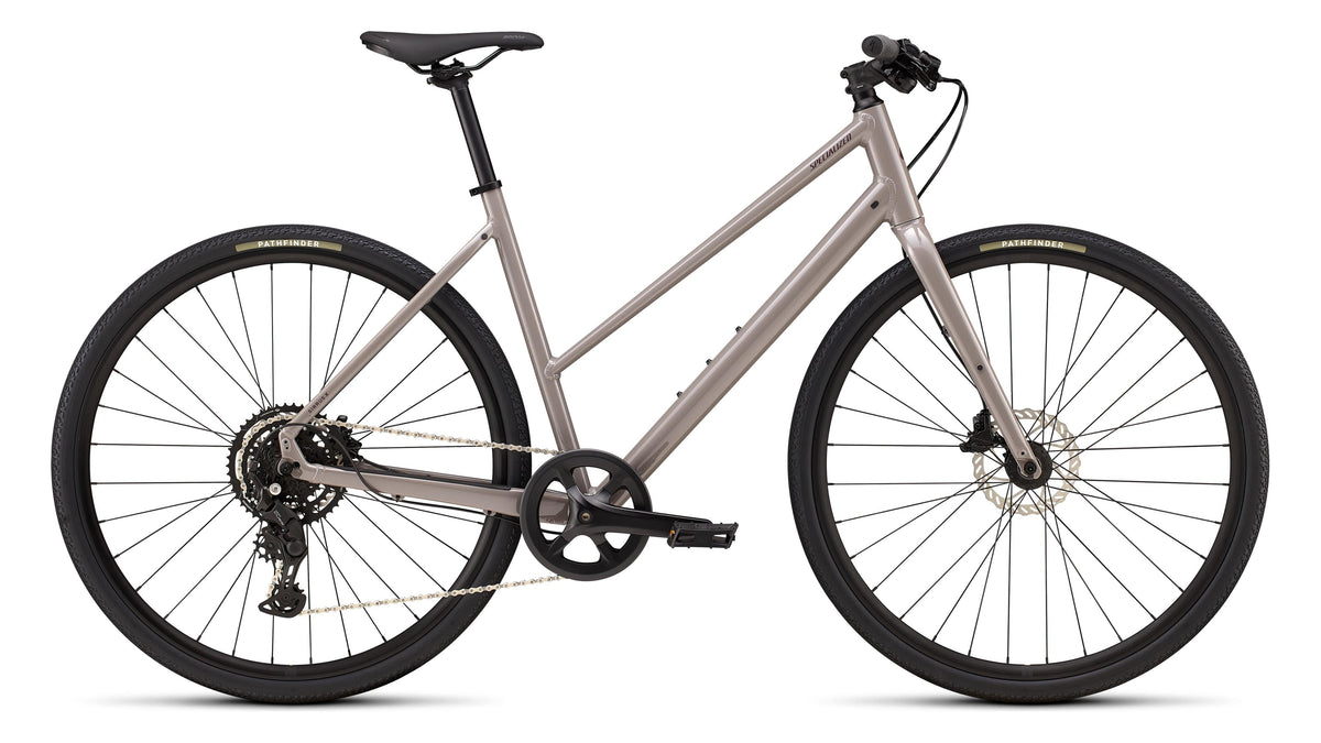2026 Specialized Sirrus X 2.0 Step-Through (Gloss Desert Metallic / Bordeaux Metallic Frost Reflective / XS)