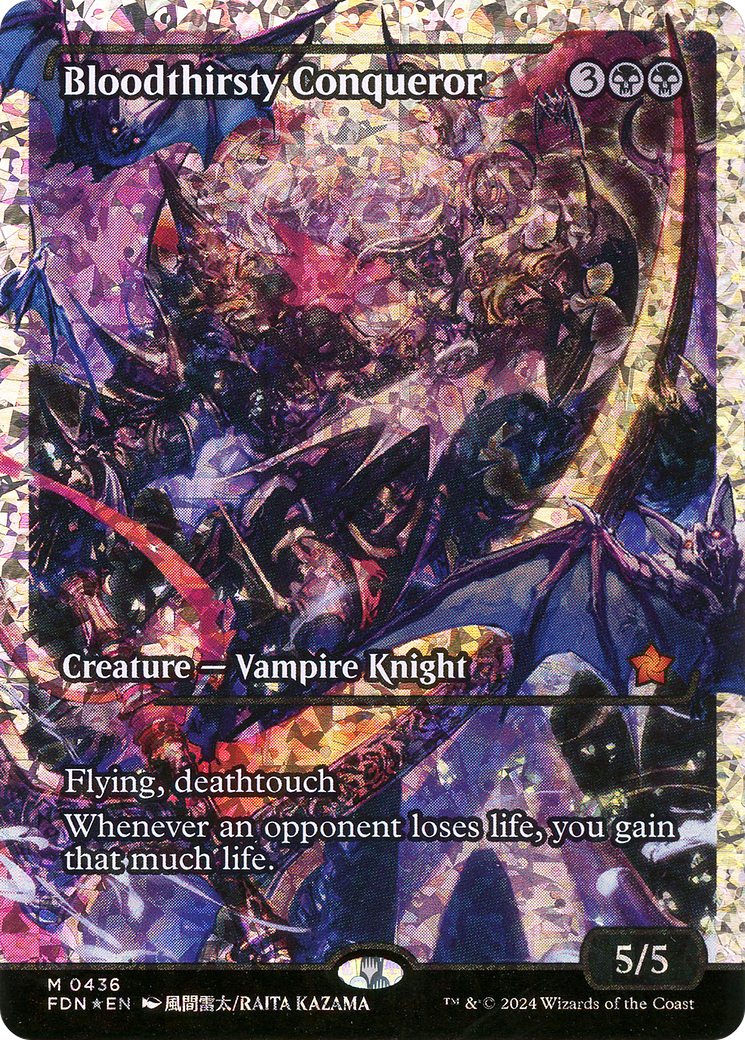 Bloodthirsty Conqueror (FDN-436) - Foundations: (Showcase) Foil (Near Mint)