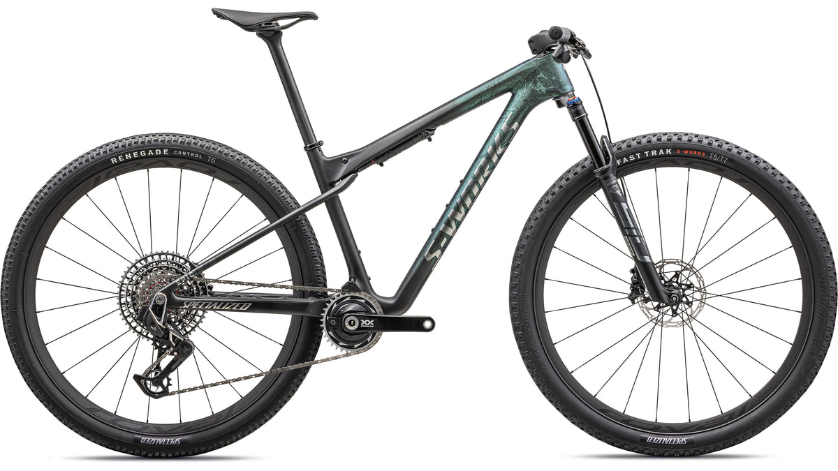 2024 Specialized S-Works Epic World Cup  - SRAM XX SL AXS, RockShox Ultimate (Gloss Red Tint / Flake Silver Granite / Metallic White Silver / S)