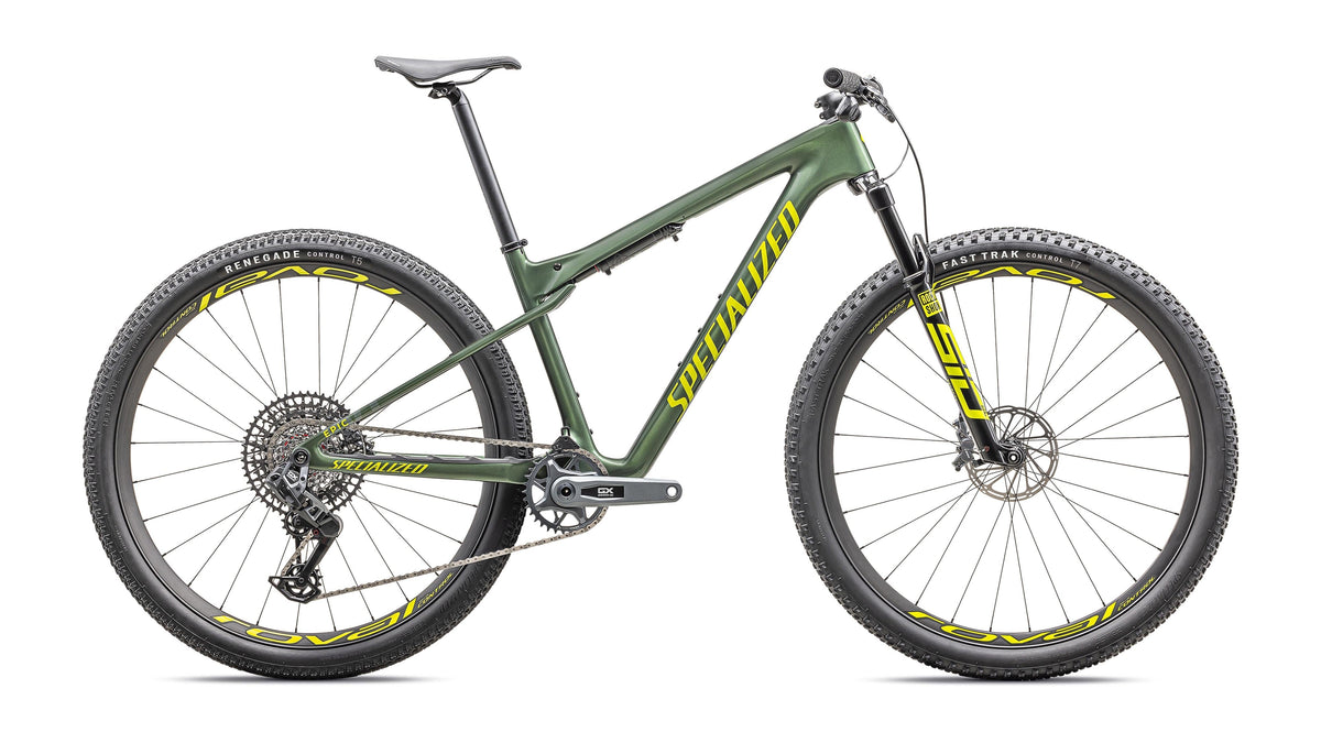 2025 Specialized Epic World Cup Expert  - SRAM GX AXS, RockShox Select+ (Satin Metallic Deep Lake / White / Pearl / XS)