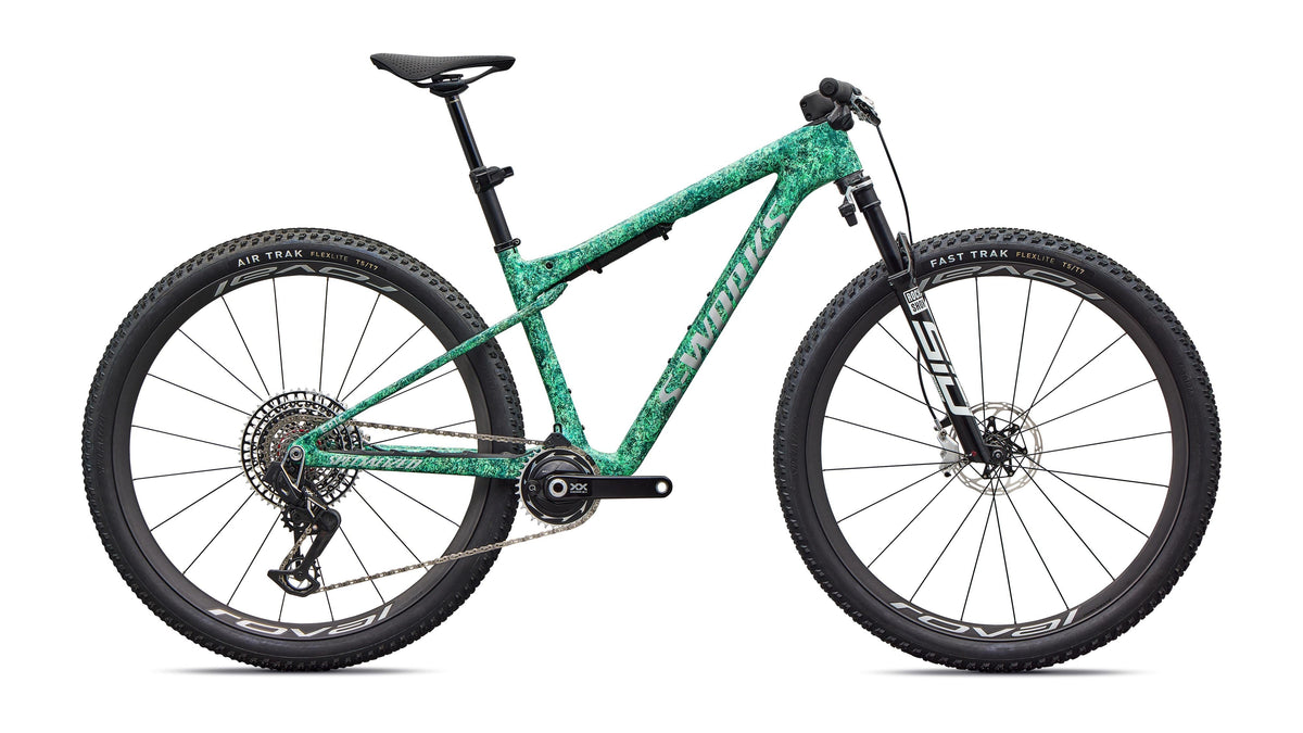 2026 Specialized S-Works Epic World Cup  - SRAM XX SL AXS, RockShox Ultimate Flight Attendant (Gloss Oasis Multi Dry Impasto / Liquid Metal / S)