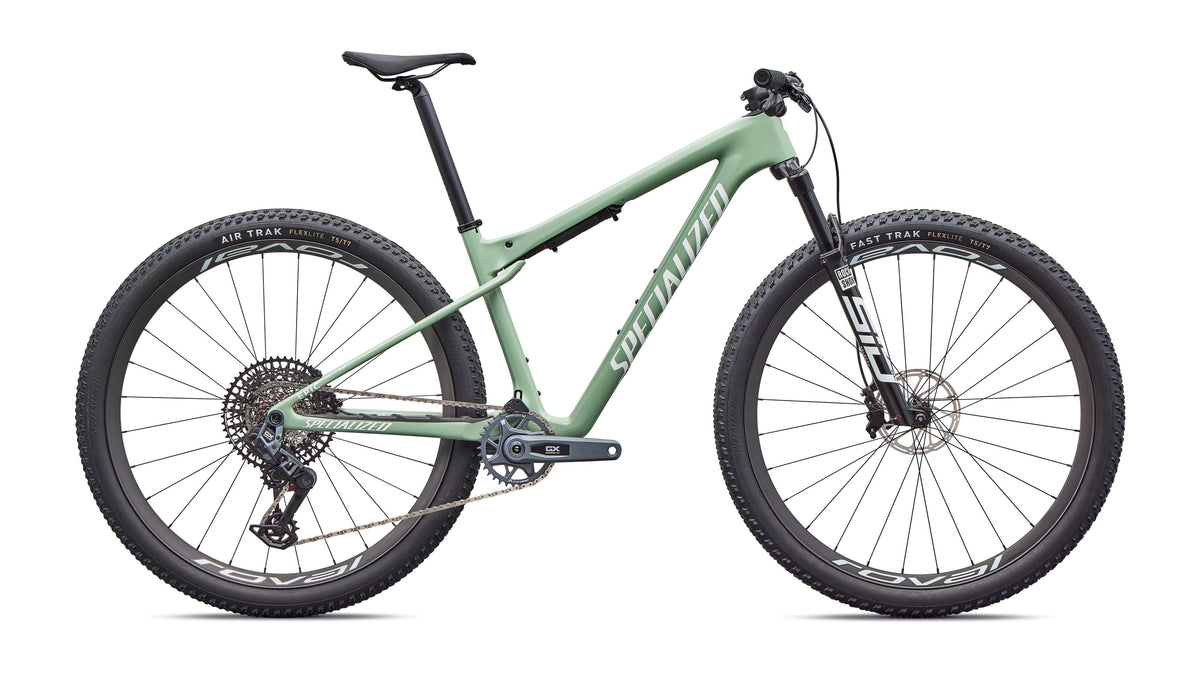 2026 Specialized Epic World Cup Expert  - SRAM GX AXS, RockShox Select+ (Gloss Pistachio / Metallic White Silver / S)