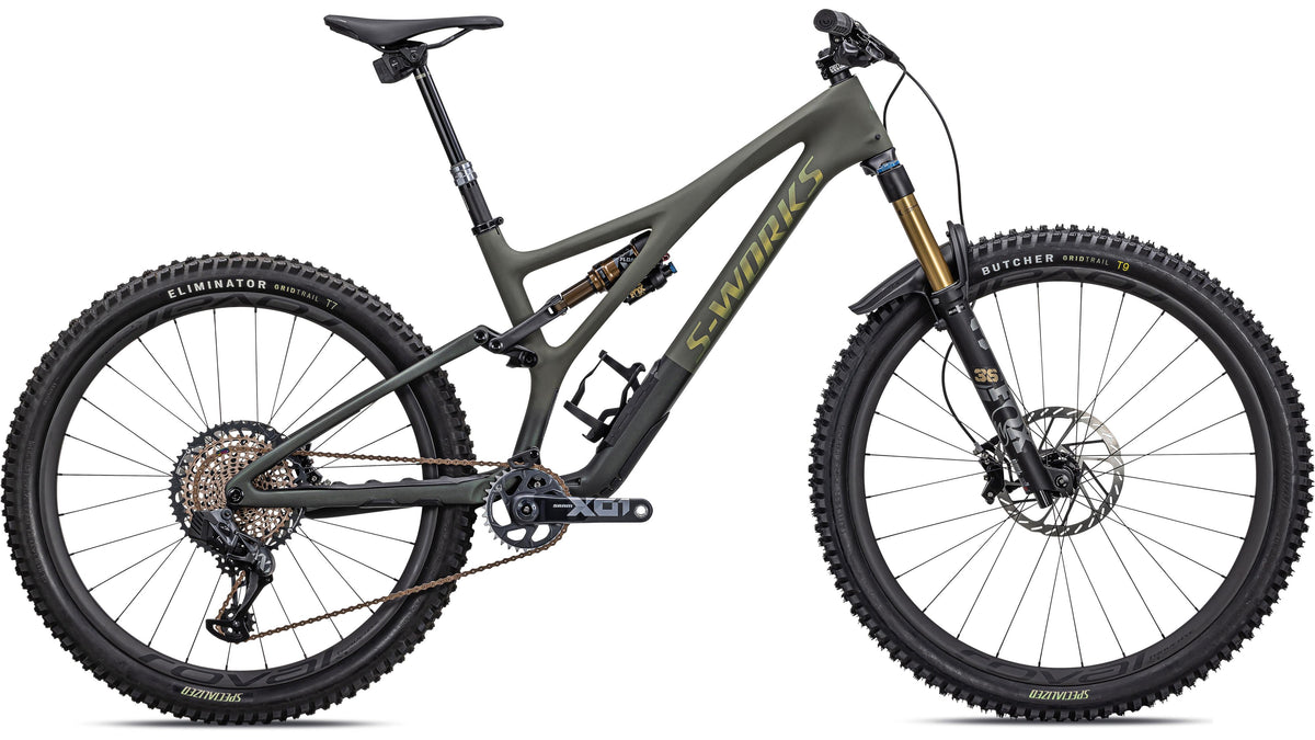 2022 Specialized S-Works Stumpjumper LTD  - SRAM X01 AXS, FOX Factory (Satin Oak Green / Oak Green Metallic / Gold Ghost Pearl / S1)