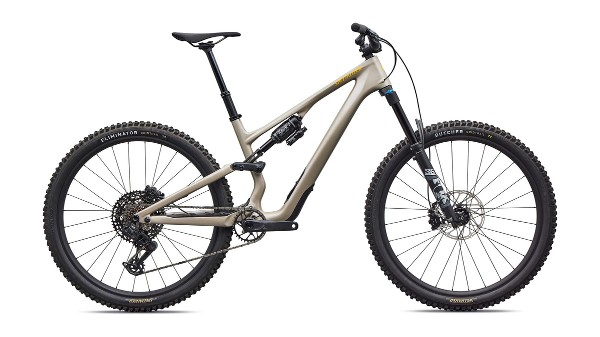 2026 Specialized Stumpjumper 15 EVO Comp  - SRAM S-1000 AXS, FOX Rhythm (Satin Sandstone Metallic / California Sunshine / S1)