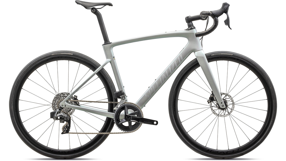 2024 Specialized Roubaix SL8 Expert - SRAM Rival eTAP AXS (Gloss Dove Grey / Chameleon Lapis / 54)