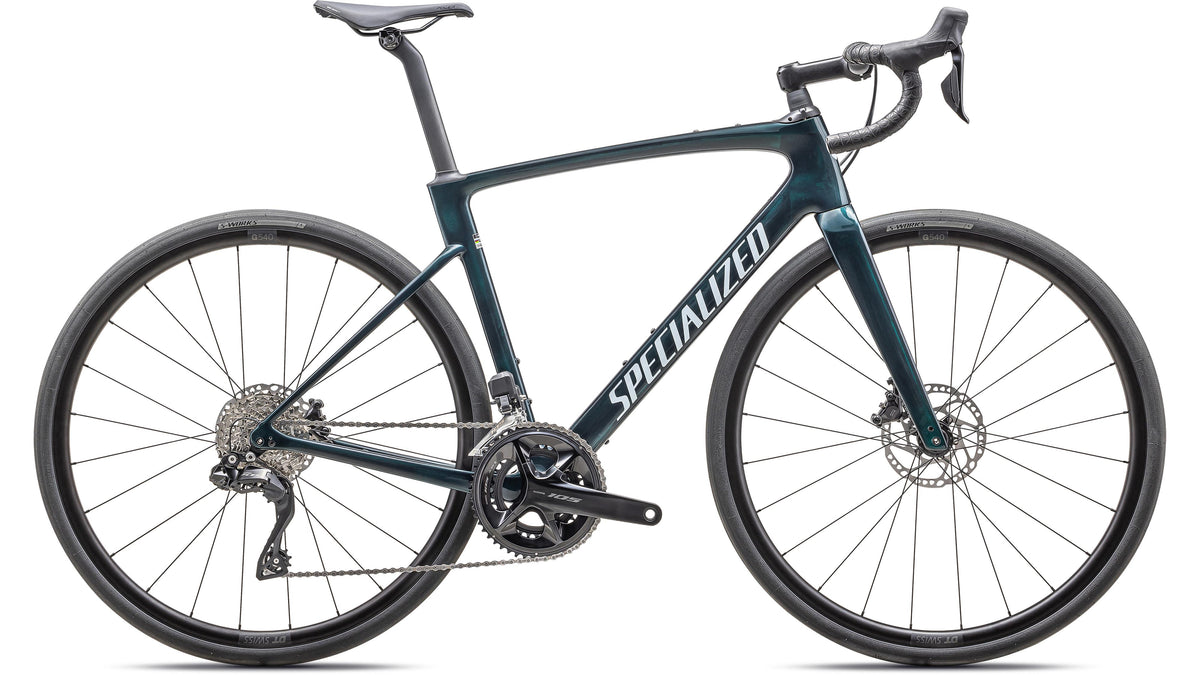 2025 Specialized Roubaix SL8 Comp - Shimano 105 Di2 (Gloss Lagoon Tint Over Carbon / Morning Mist / 61)