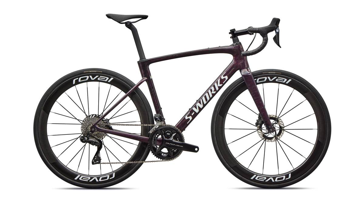 2026 Specialized S-Works Roubaix SL8 - Shimano Dura-Ace Di2 (Gloss Carbon / Multi-color Directional Brush / White / 56)