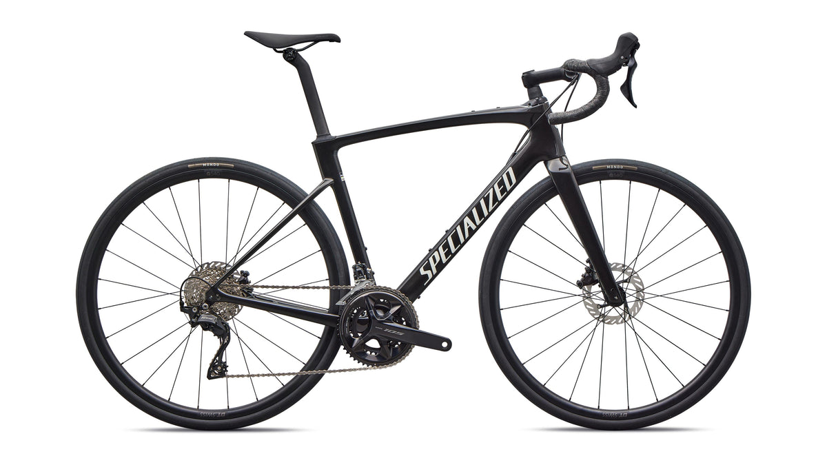 2026 Specialized Roubaix SL8 Sport - Shimano 105 (Gloss Obsidian Metallic / Dune White / 49)