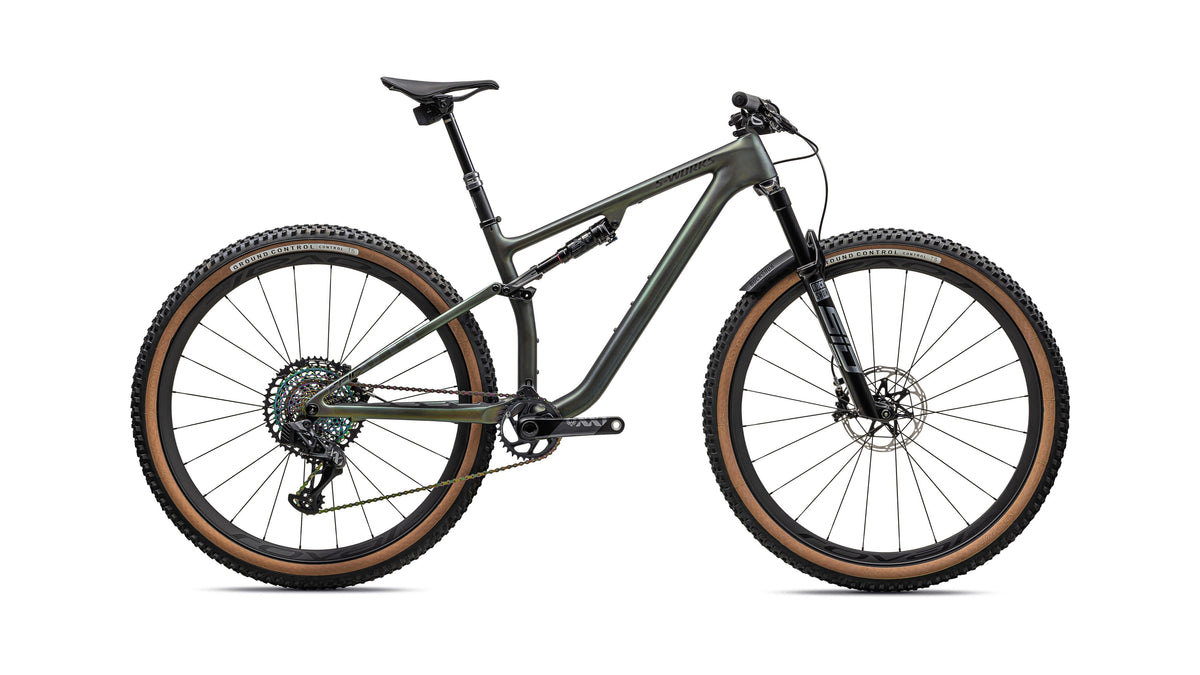 2022 Specialized S-Works Epic EVO RS (Satin Chameleon Silver Green / White Pearl Tint / Gloss Black Chrome / L)