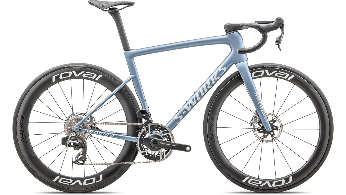 2025 Specialized S-Works Tarmac SL8 LTD – SRAM RED AXS (Satin Gloss Glacial Metallic White Silver / 49)
