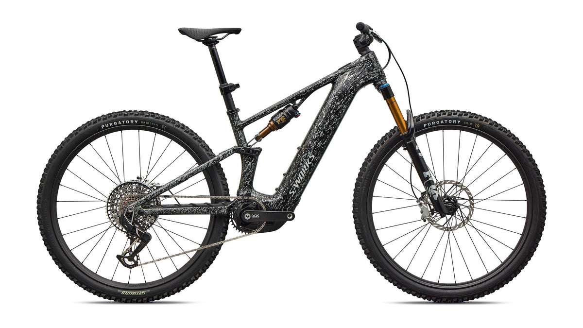2026 Specialized S-Works Turbo Levo R (Gloss Shadow Silver Blended Speckle Over Carbon / Silver Dust / S5)