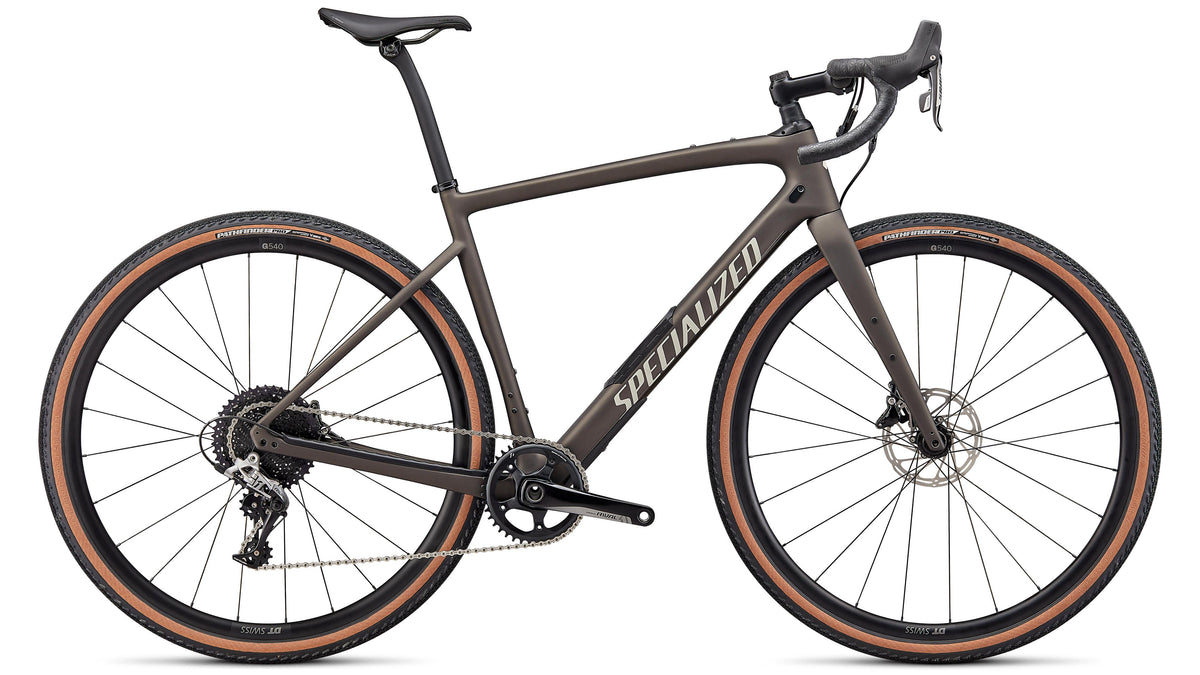 2022 Specialized Diverge Comp Carbon - SRAM Rival (Satin Gunmetal / White / Chrome / Clean / 58)