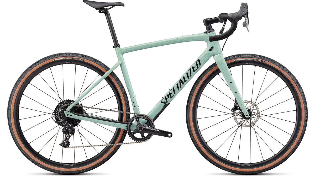 2022 Specialized Diverge Sport Carbon - SRAM Apex (Gloss Ca White Sage / Oak / Black / Chrome / Clean / 49)