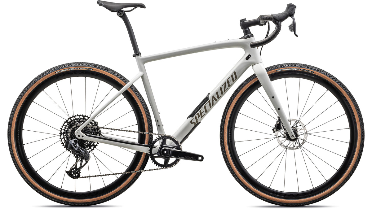 2024 Specialized Diverge Expert Carbon - SRAM Rival eTAP AXS / GX Eagle AXS (Gloss Dune White / Taupe / 49)