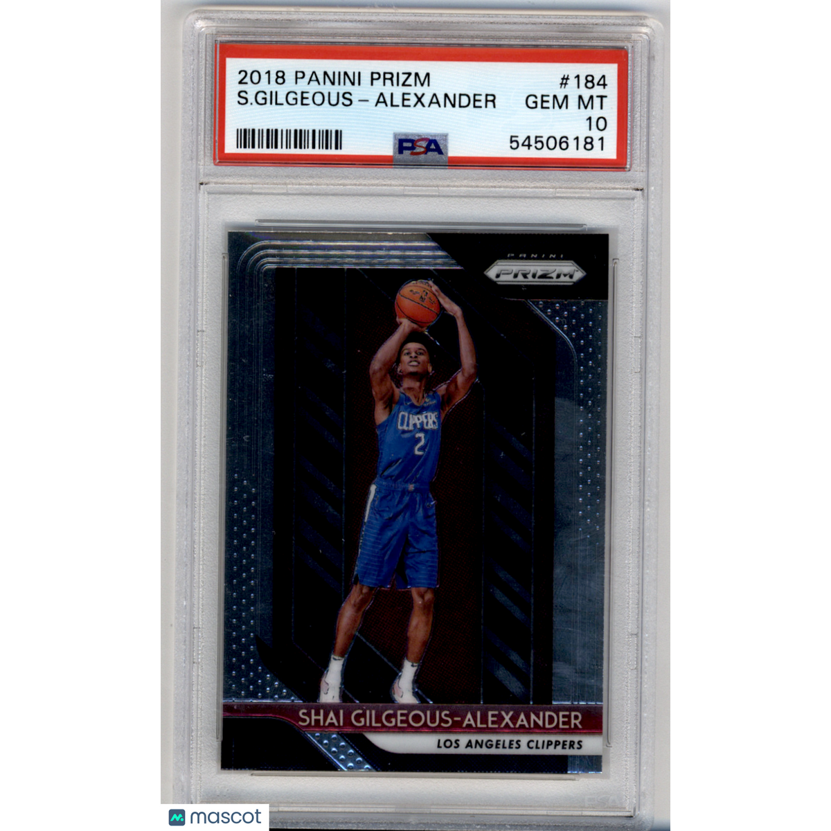 2018 Panini Prizm S. Gilgeous-Alexander #184 PSA 10