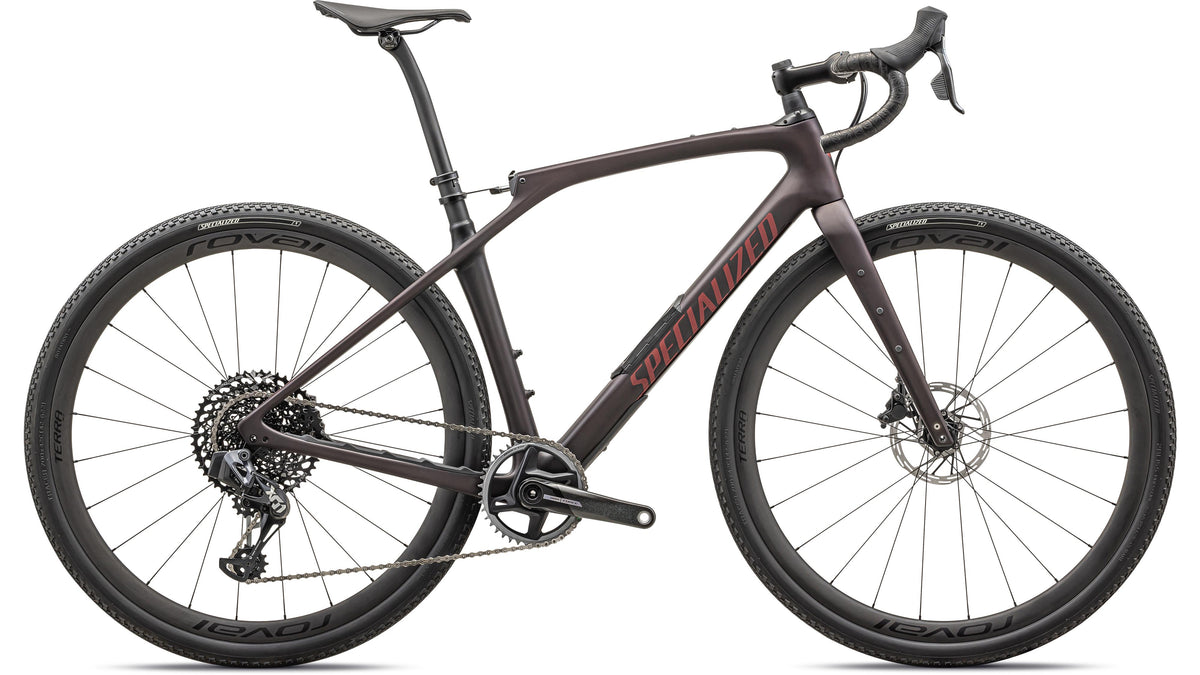 2024 Specialized Diverge STR Pro - SRAM Force eTAP AXS / X01 Eagle AXS (Red Tint Carbon / Red Sky / 52)