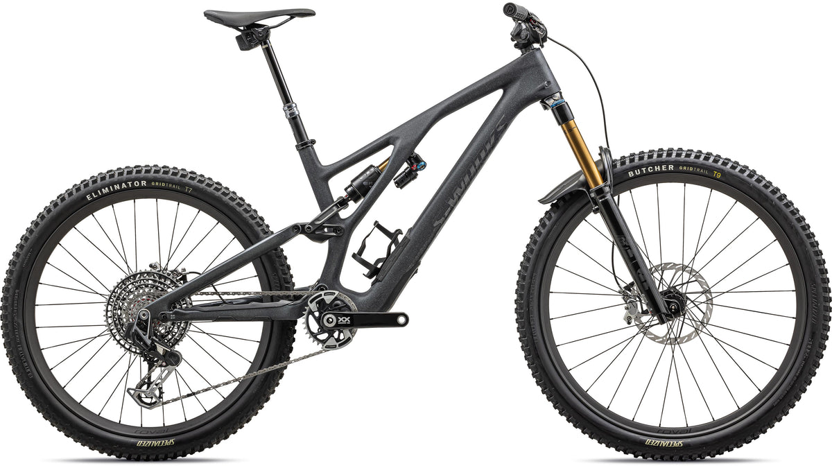 2024 Specialized S-Works Stumpjumper EVO T-Type  - SRAM X0 AXS, FOX Factory (Satin Smoke / Cool Grey / Electric Green / Gloss Smoke Liquid Metal / S5)