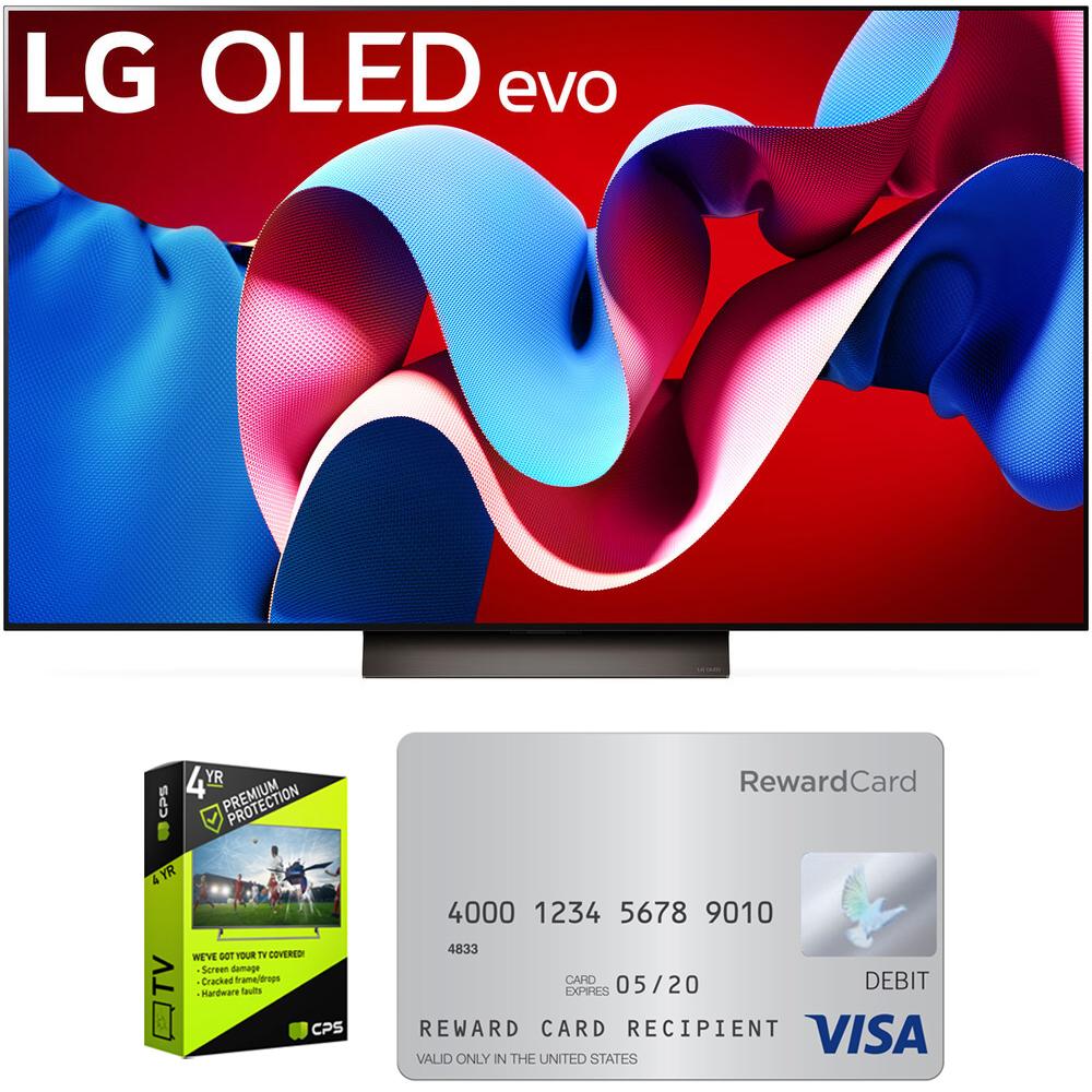 65" Class OLED evo C4 Series Smart TV 4K 2024 + 4 Yr Warranty +$50 Gift Card