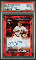 2024 Topps Chrome Sapphire Red Kyren Paris #CSA-KP RC Auto /5 PSA 10