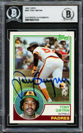 Tony Gwynn Autographed 1983 Topps Rookie Card #482 San Diego Padres Beckett BAS #16857533
