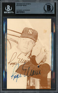 Roger Maris Autographed 1980 Merchant Exhibits Card #18 New York Yankees Beckett BAS #17070513