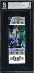 Ichiro Suzuki Autographed October 1st, 2004 Ticket Seattle Mariners "10-1-04 MLB Hit Record" Breaks George Sisler's Record Beckett BAS #16899501
