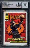 Allen Iverson Autographed 2021-22 Donruss Net Marvels Press Proof White Letters Card #14 Card Philadelphia 76ers Auto Grade Gem Mint 10 Beckett BAS Witness