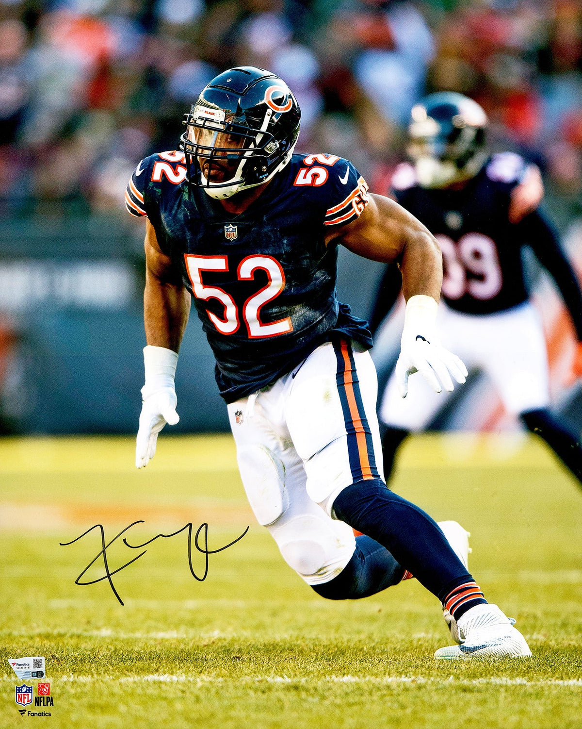 Khalil Mack Autographed 16x20 Photo Chicago Bears Fanatics Holo